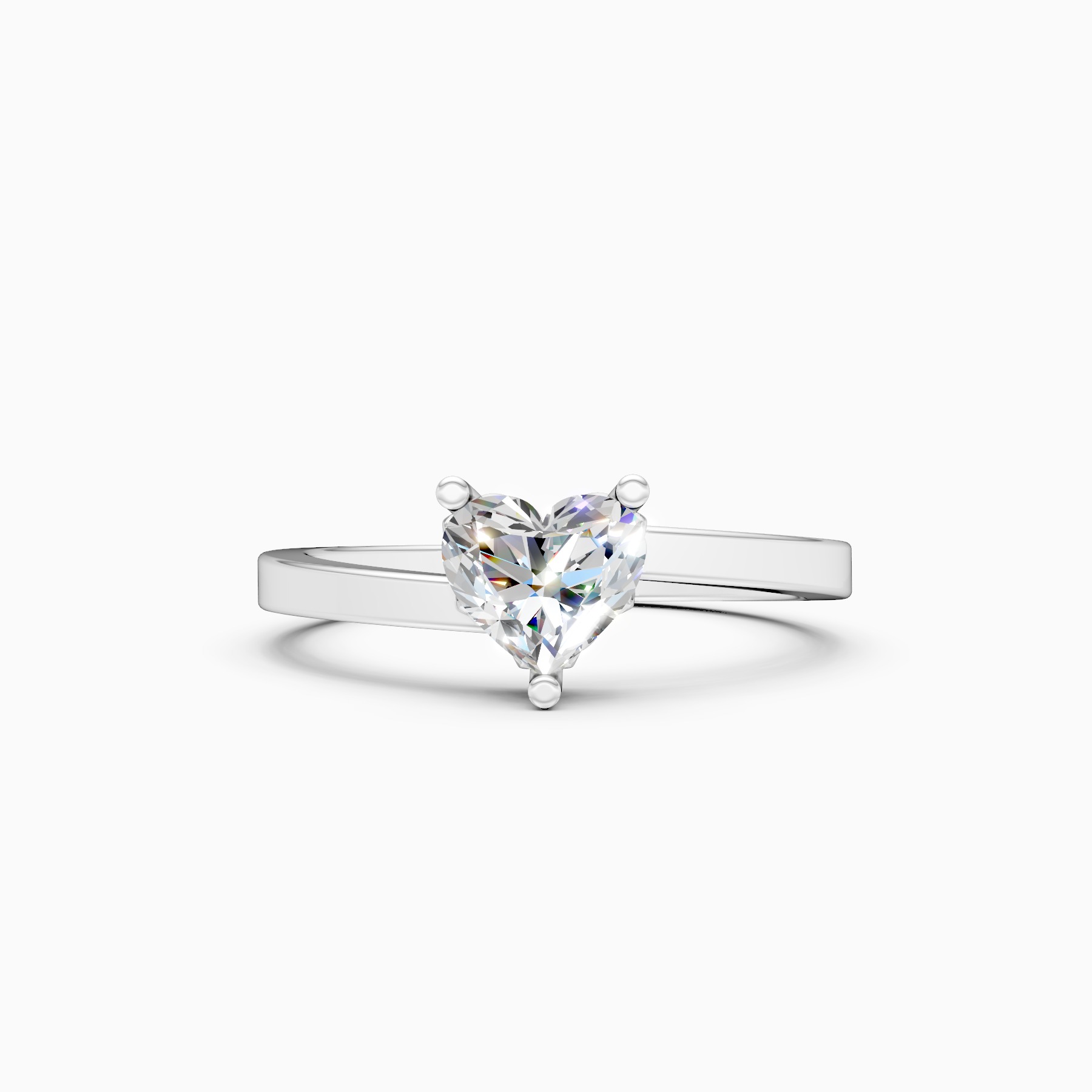 Heart Shape Solitaire Diamond Ring